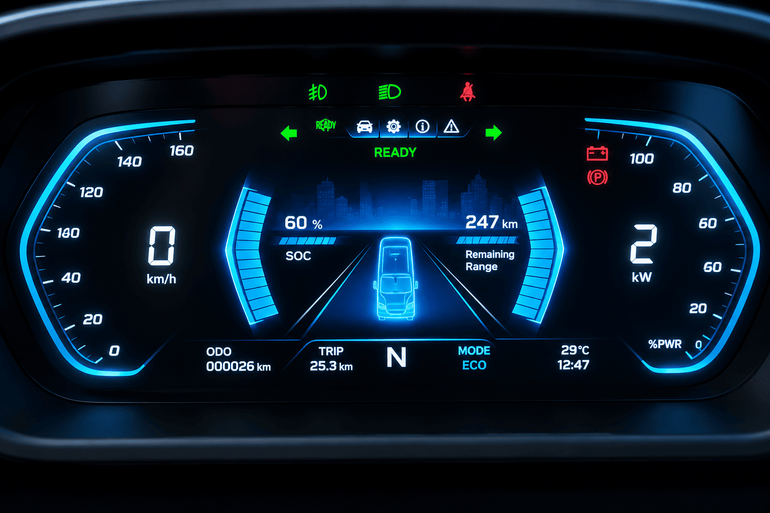 Sany FR-601 14FT electric lorry instrument cluster